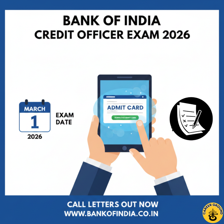 Bank of India Credit Officer Admit Card